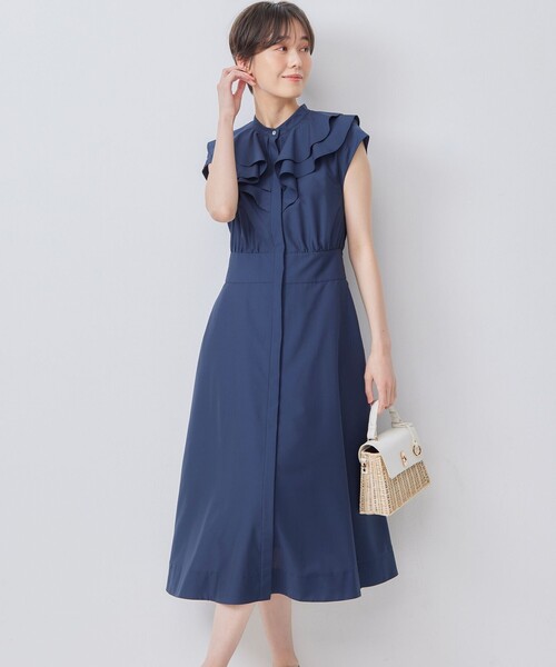 ワンピース kumi 組曲（KUMIKYOKU） 半袖ワンピース 3 ネイビー レディース : ZOZOTOWN