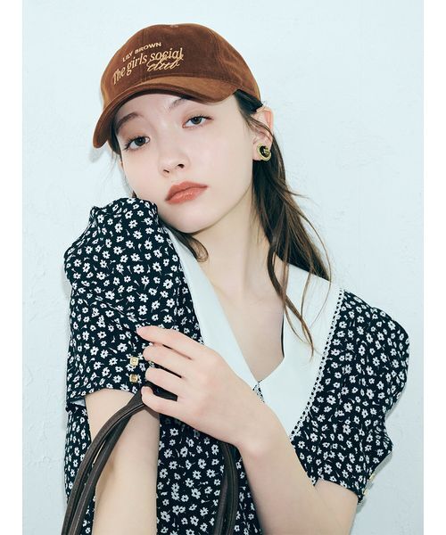 LILY PAD トラッカーキャップ ピンク・ブラウン エッセンシャル