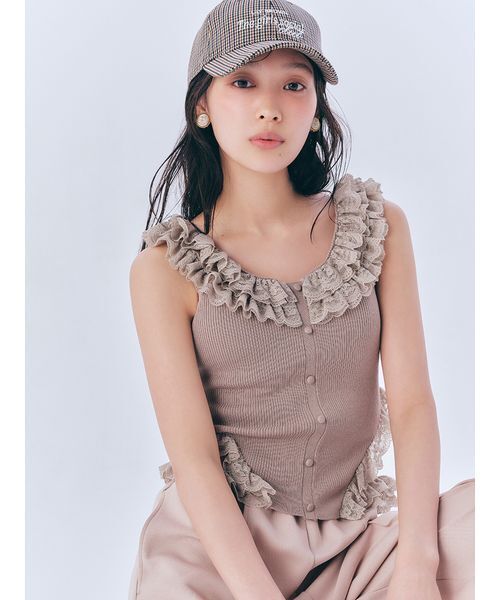 LILY BROWN キャップ 帽子 エンブロイダリーロゴキャップ
