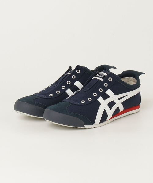 Onitsuka Tiger スリッポンスニーカー 24cm　ネイビー オニツカタイガー ネイビー スリッポン 24.5 - メルカリ