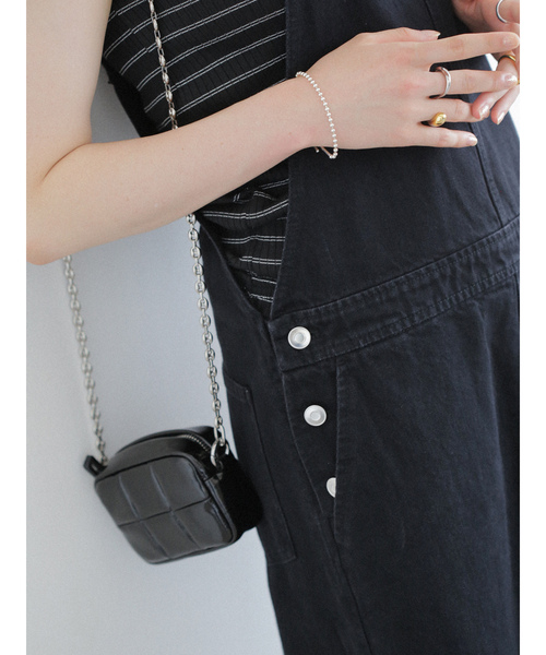 スピックアンドスパン　Spick &span サロペット Spick＆Span 「Spick & Span」 サロペットスカート 36 ブラック