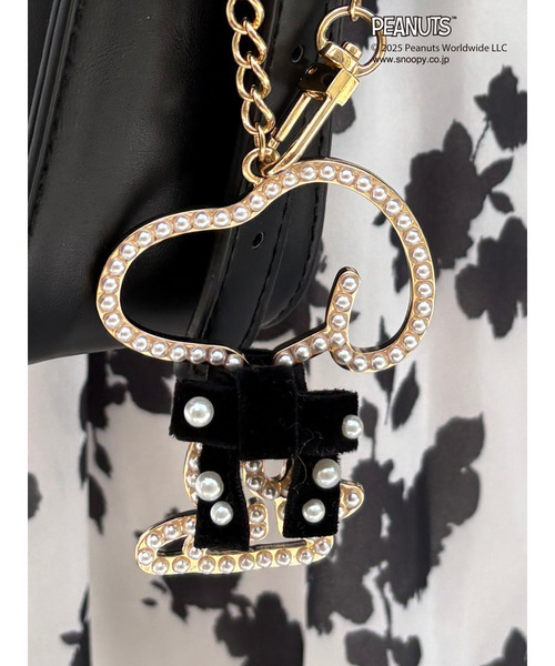 SNOOPY（スヌーピー） キーホルダー PEANUTS パールBAGチャーム