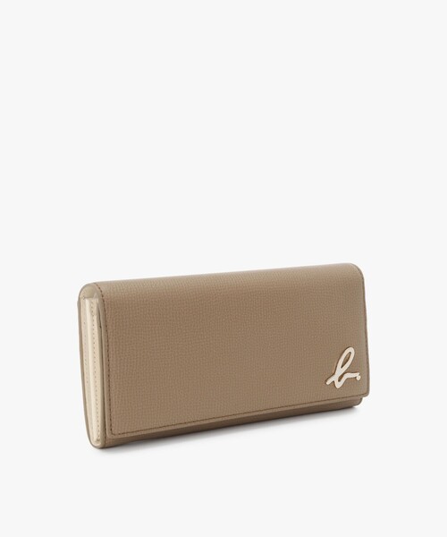 アニエスベー ☆ b.ロゴ シュリンクレザー フラップ 長財布 ロングウォレット agnes b.（アニエスベー） 財布 ロングウォレット VAW06-02 レディース