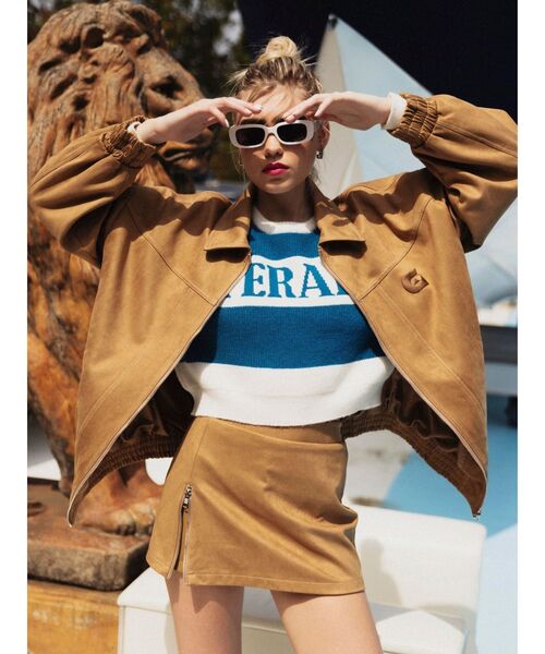 GYDA（ジェイダ） ニット セーター LITERALLYボーダーショートニット