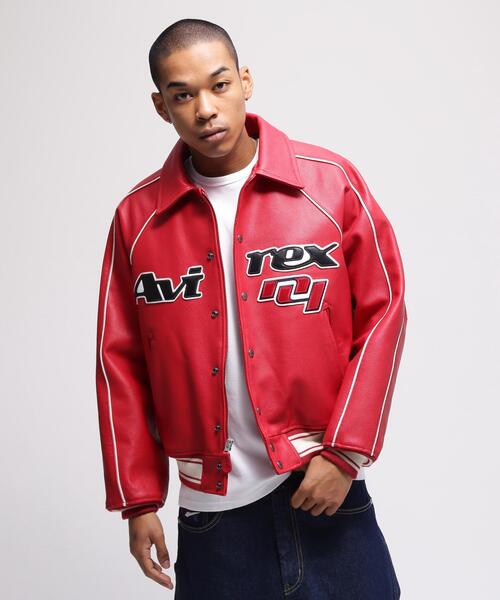 スタジャン COW LOGO VARSITY JACKET / カウ ロゴ バーシティジャケット / AVIREX / アヴィレックスの画像