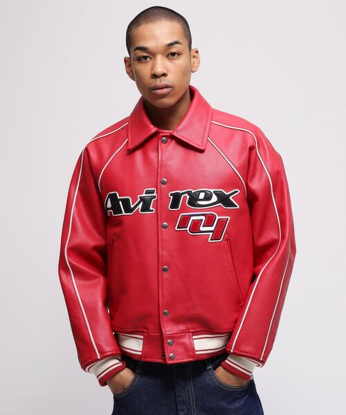 スタジャン COW LOGO VARSITY JACKET / カウ ロゴ バーシティジャケット / AVIREX / アヴィレックスの画像