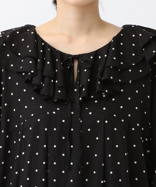 （natural by clip） LR ドットフリルカラーワンピース studio CLIP｜《natural by clip》LRドットフリルカラーワンピース