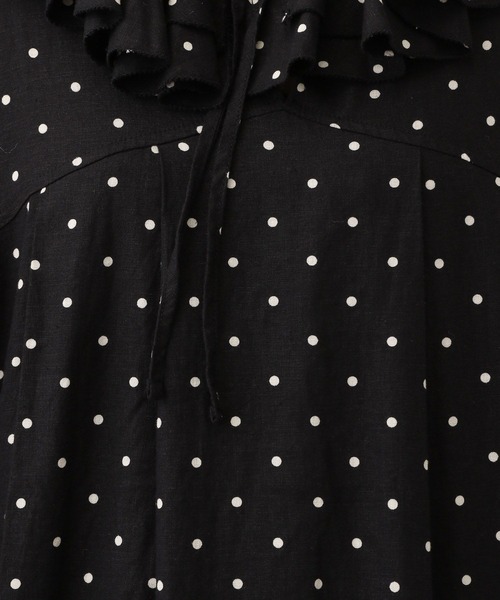 studio CLIP ワンピース 「natural by clip」LRドットフリル