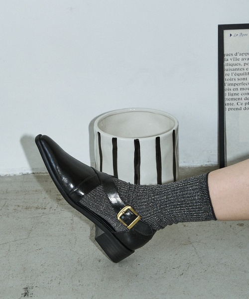 Le Talon GRISE（ル タロン グリーズ） ローファー GRISE3cmクロス