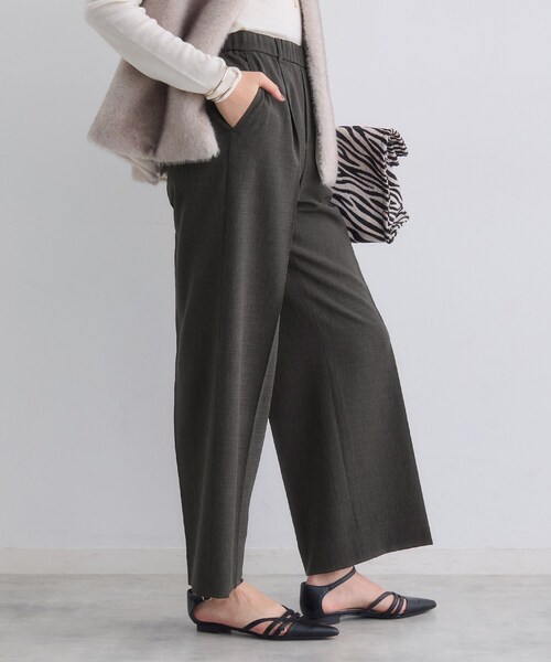 INDIVI（インディヴィ） パンツ 「洗える／セットアップ可能」凹凸