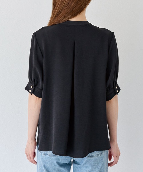 「INCEDE」 半袖ブラウス LL オフホワイト レディース_画像6