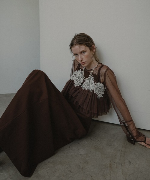 ワンピース et.UNiVER Petal embroidery dress et.UNiVER ドレス Petal embroidery dress : ZOZOTOWN Yahoo!店 - 通販