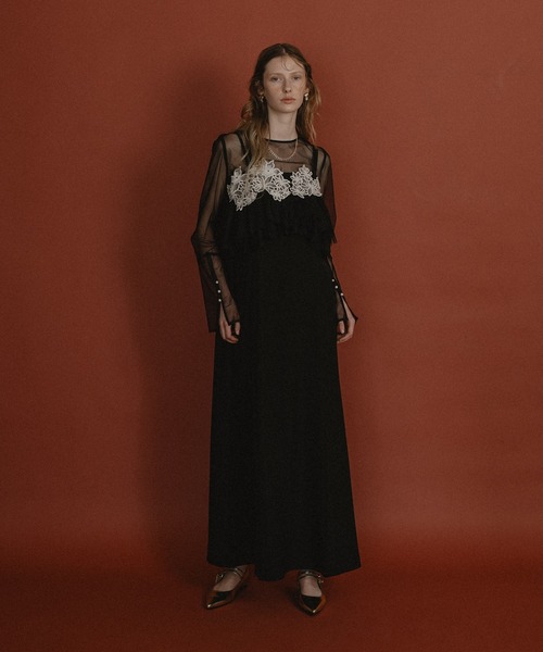 ワンピース et.UNiVER Petal embroidery dress et.UNiVER ドレス Petal embroidery dress : ZOZOTOWN Yahoo!店 - 通販