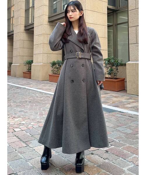 RESEXXY コート アウター フレアデザインロングコート レディース