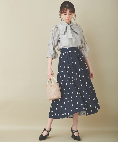 「31 Sons de mode」 7分袖ブラウス 36 ライトグレー レディース_画像6