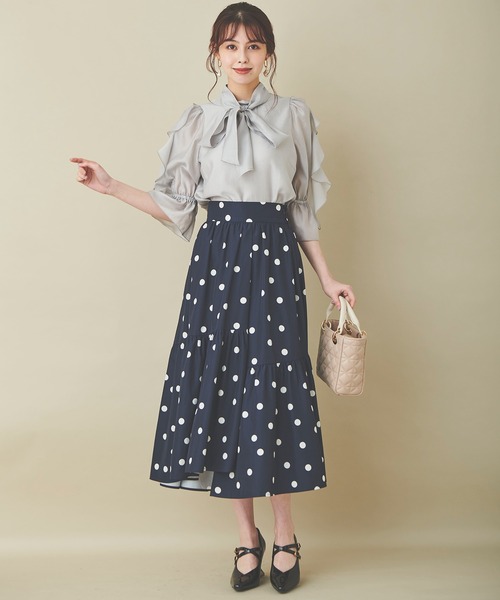 「31 Sons de mode」 7分袖ブラウス 36 ライトグレー レディース_画像8