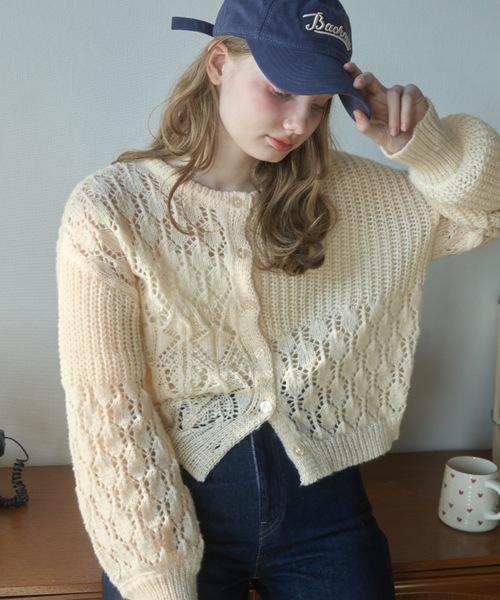 Birthday room（バースデイルーム） カーディガン パッチワークニット