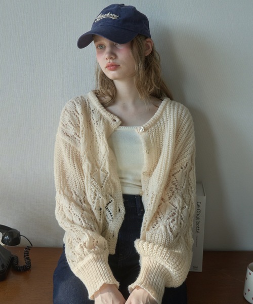 Birthday room（バースデイルーム） カーディガン パッチワークニット