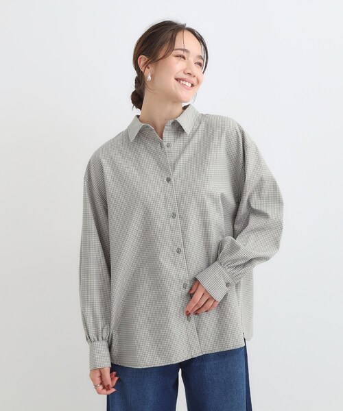 R13 オーバーサイズチェックシャツ XS グレー系 Cutie Blonde（キューティーブロンド） ブラウス シャツ 「着丈選べる
