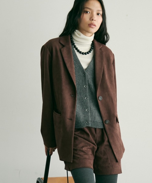 Trish（トリッシュ） ジャケット テーラードジャケット スエードライク