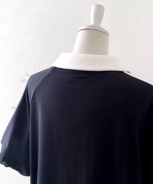 「DearMyLoveRose」 半袖カットソー M-L ブラック レディース_画像6