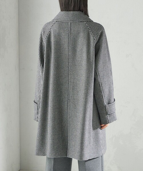 SHIPS（シップス） ステンカラーコート コート 千鳥 / ソリッド ウール