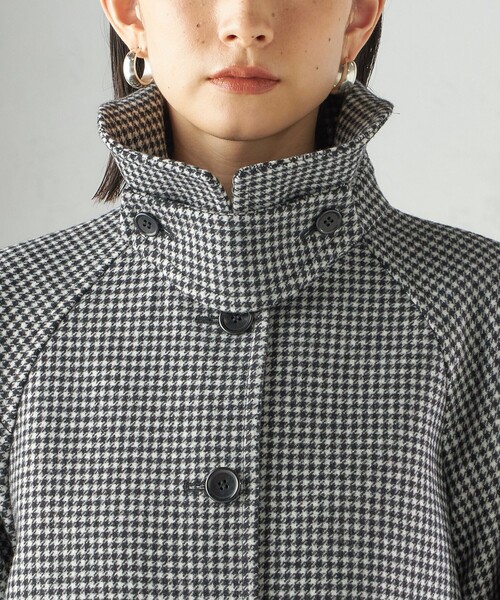 SHIPS（シップス） ステンカラーコート コート 千鳥 / ソリッド ウール
