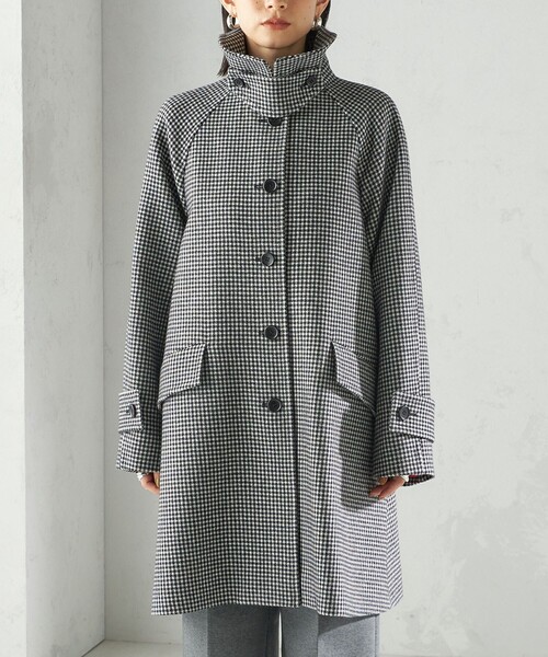 SHIPS（シップス） ステンカラーコート コート 千鳥 / ソリッド ウール