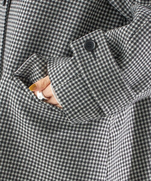SHIPS（シップス） ステンカラーコート コート 千鳥 / ソリッド ウール