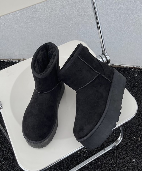 「Shoes in Closet」 ムートンブーツ M ブラック レディース_画像6