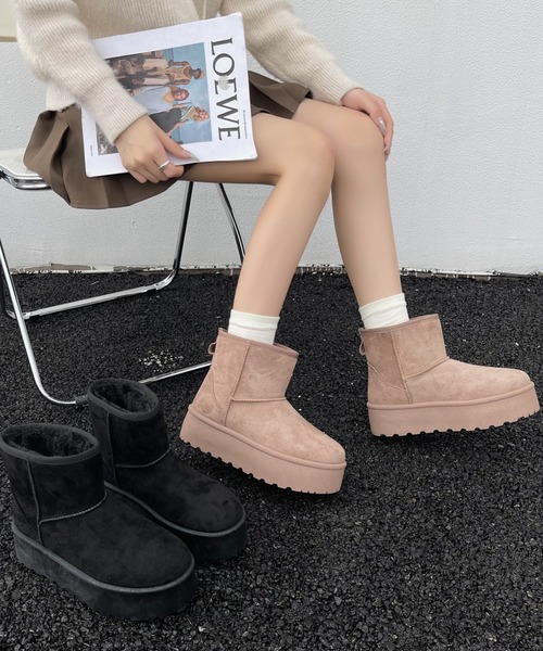 「Shoes in Closet」 ムートンブーツ M ブラック レディース_画像8