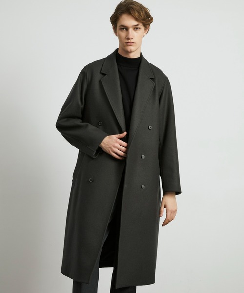 【美品】ユナイテッドトウキョウ　チェスターコート　比翼　ウール　M　ブラック UNITED TOKYO（ユナイテッドトウキョウ）の「超撥水スーパー140S