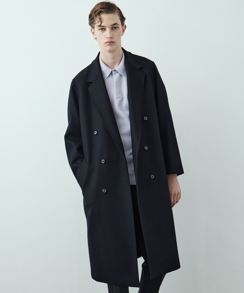 ユナイテッドトウキョウ　ダブルチェスターコート　ロング　ブラック　黒　メンズ UNITED TOKYO（ユナイテッドトウキョウ） チェスターコート コート