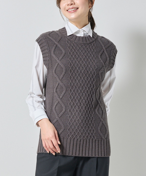 NARACAMICIE（ナラカミーチェ） ベスト ジレ 「NARACAMICIE」ケーブル