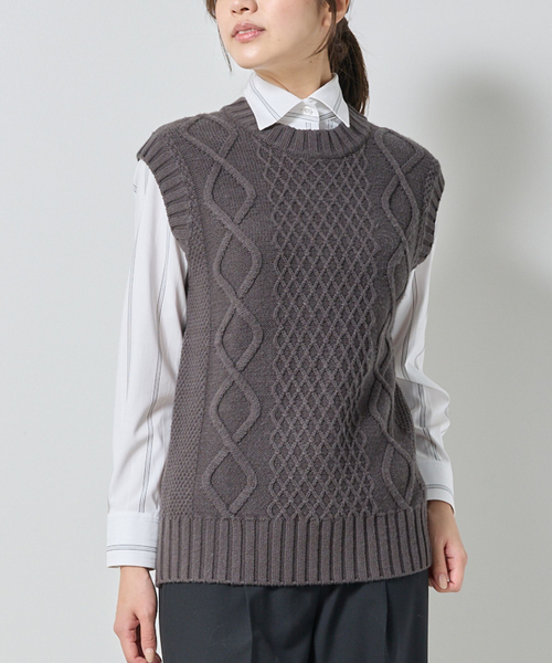 NARACAMICIE（ナラカミーチェ） ベスト ジレ 「NARACAMICIE」ケーブル