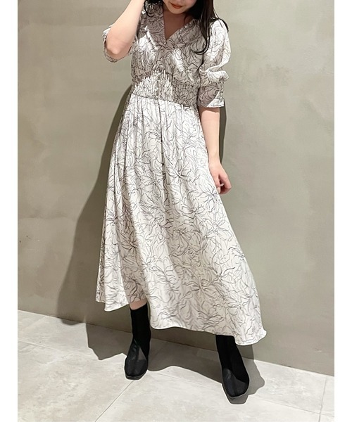 SNIDEL（スナイデル） 7分袖ワンピース 1 ホワイト レディース