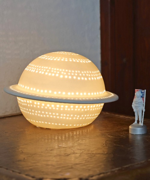 DULTON（ダルトン） 照明 PORCELAIN SATURN LIGHT MAT WHITE/卓上