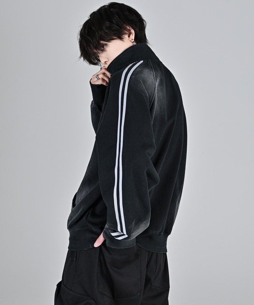 美品　LEMERE スウェット　ブラック　編み上げ ADRER（アドラー） トレーナー スウェット Vintage make half zip game