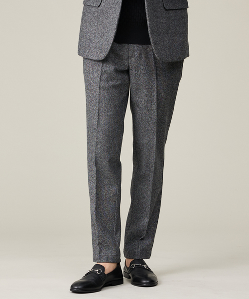 ABAHOUSE GRAY スラックス 「カシミヤブレンド」ウール ツイル