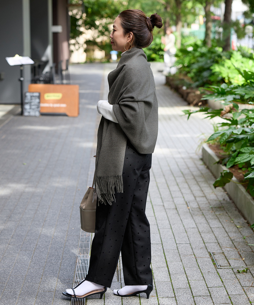 美品　ナチュラルベーシック　カシミヤ100% 大判ストール　マフラー　手洗い可能 B.C STOCK（ベーセーストック） マフラー ストール 手洗い可