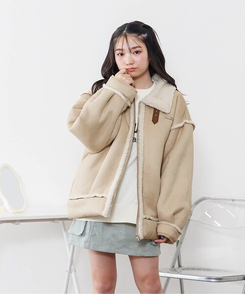 algy（アルジー） ムートンコート ボアコート ムートンブルゾン キッズ