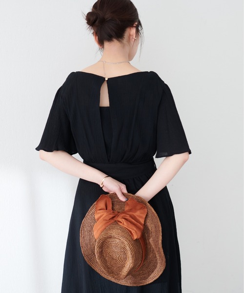 「natural couture」 半袖ワンピース FREE ブルー レディース_画像5