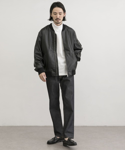 美品URBAN RESEARCH ブラックレザー　Mサイズ URBAN RESEARCH（アーバンリサーチ） ブルゾン MEDIUM ブラック メンズ