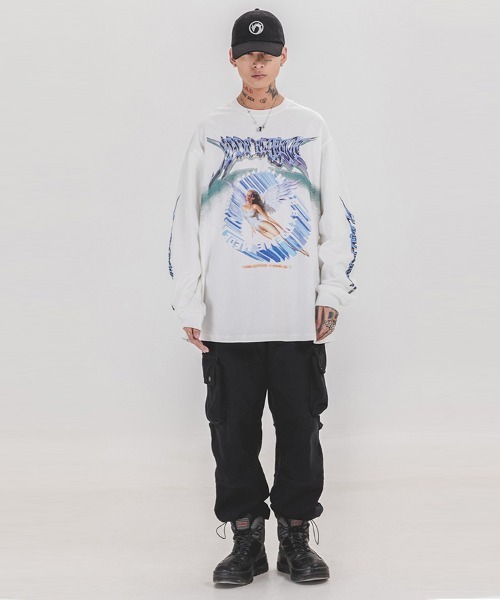 「Ressaca」 「madeextreme」長袖Tシャツ L ブラック メンズ_画像3