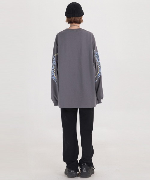 「Ressaca」 「madeextreme」長袖Tシャツ L ブラック メンズ_画像4