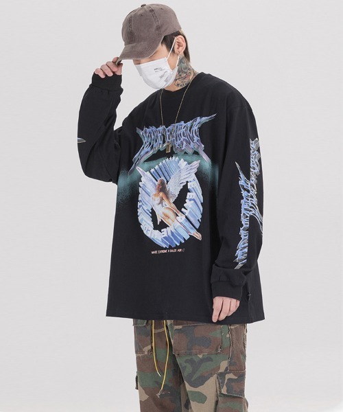 「Ressaca」 「madeextreme」長袖Tシャツ L ブラック メンズ_画像7