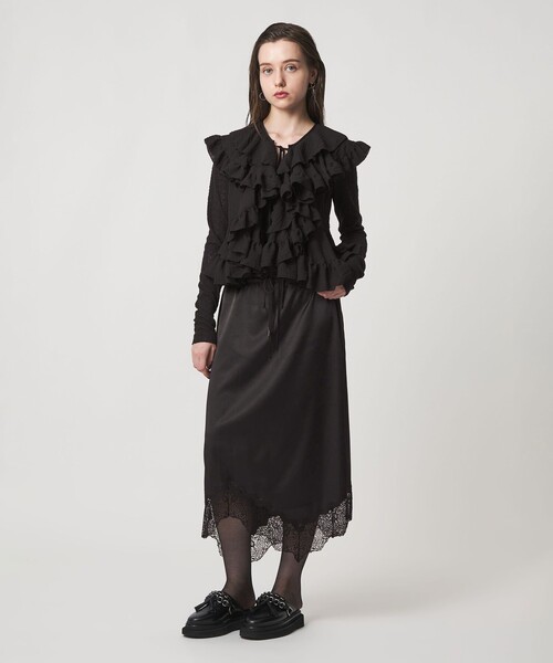 ASTRAET（アストラット） スカート 「ASTRAET」サテン スソレース