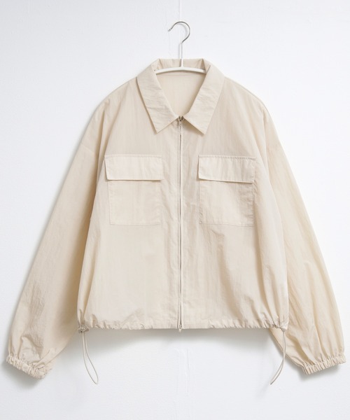 「for/c」 ナイロンブルゾン M ベージュ レディース_画像6