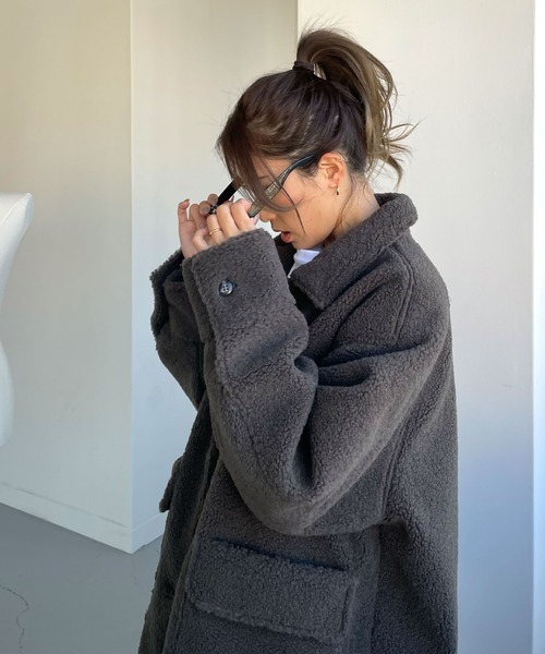 CHERI since1985 ムートンコート ボアコート ステンカラーエコ