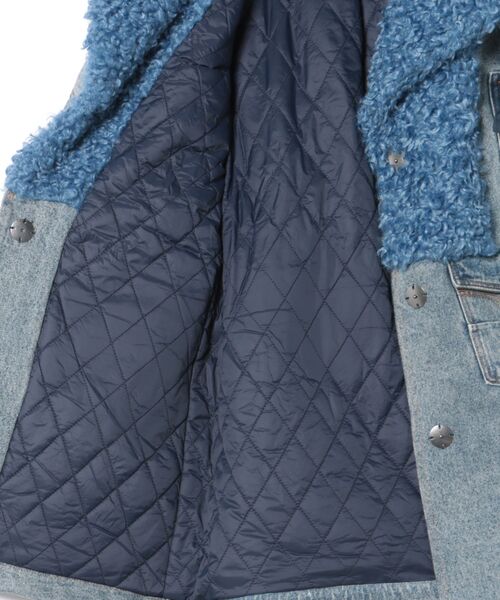 Desigual（デシグアル） コート チェスターコート ファー×デニムワイド